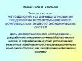 Методология устойчивого развития предприятий лесопромышленного комплекса как эколого-экономических систем