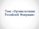 Органы юстиции Российской Федерации