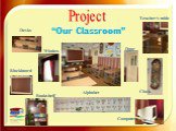 “Our Classroom” Clock Door Alphabet Computer Blackboard Bookshelf Window Teacher‘s table Desks