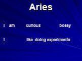 Aries curious bossy like doing experiments