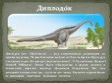 Диплодо́к (лат. Diplodocus) — род ящеротазовых динозавров из группы зауропод. Первый окаменелый скелет был найден в 1877 году в Скалистых горах (Колорадо) палеонтологом С. У. Уилистоном (Samuel Wendell Williston). Позже были обнаружены и другие остатки в отложениях юрского периода (формация Моррисон