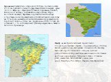 Бразилия протянулась с севера на юг 4320 км, с востока на запад 4328 км. Граничит со всеми государствами Южной Америки, кроме Чили и Эквадора: с Французской Гвианой, Суринамом, Гайаной, Венесуэлой на севере, Колумбией на северо-западе, Перу и Боливией на западе, Парагваем и Аргентиной на юго-западе 
