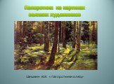 Папоротник на картинах великих художников. Шишкин И.И. «Папоротники в лесу»