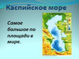 Каспийское море. Самое большое по площади в мире.
