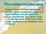 Полезные ископаемые. Индонезия богата полезными ископаемыми. Имеются крупные месторождения нефти и газа, бурого и каменного угля, руд железа, меди, никеля, олова; бокситов, серы; средние и мелкие — руд марганца, хрома, свинца, цинка, золота, серебра, молибдена; алмазов, фосфоритов, пемзы, асбеста и 