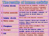 The results of human activity