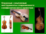 Струнные смычковые инструменты современного симфонического оркестра