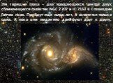 Эти горящие глаза - два вращающихся центра двух сближающихся галактик NGC 2207 и IC 2163 в Созвездии Гончих псов. Пройдут еще млрд лет, и останется только одна. А пока они медленно дрейфуют друг к другу.