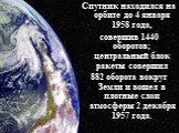 Спутник находился на орбите до 4 января 1958 года, совершив 1440 оборотов; центральный блок ракеты совершил 882 оборота вокруг Земли и вошел в плотные слои атмосферы 2 декабря 1957 года.