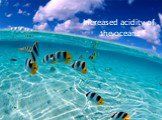 Increased acidity of the oceans