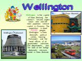 Wellington is the capital of New Zealand, the country's second largest urban area and the most populous national capital in Oceania. The population is about 449,000 people. Wellington is New Zealand's political centre, housing Parliament and the head offices of all government ministries and departme