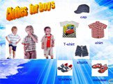 Clothes for boys cap shirt shorts trainers