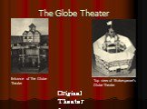 The Globe Theater. Top view of Shakespeare's Globe Theater. Entrance of The Globe Theater Original Theaters