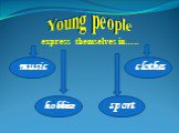 Young people express themselves in….. music hobbies sport clothes