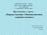 Северо-Казахстанская область район имени Габита Мусрепова село Берёзовка ГУ Берёзовская средняя школа. Презентация к уроку «Энергия топлива. Удельная теплота сгорания топлива.» Подготовила: учитель физики Функ М.Ф. 2009 год