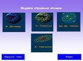 Модели строения атомов