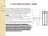 6. Число действительных корней. Пусть дано уравнение n-й степени. Оно имеет, как мы знаем, n корней. Первые вопросы, которые естественно возникают, таковы: имеются ли среди них действительные, сколько их, где примерно они расположены? Ответ на эти вопросы может быть получен следующим путем. Обозначи