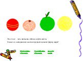 На столе - мяч, апельсин, яблоко, клубок ниток. Какие из находящихся на столе предметов имеют форму шара?