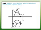 Задача: Определить точки пересечения прямой AВ с поверхностью конуса. Показать видимость прямой.