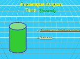 Геометрия 11 класс Тема: Цилиндр. Теоретический материал Задачи