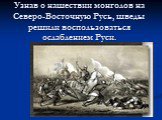 Узнав о нашествии монголов на Северо-Восточную Русь, шведы решили воспользоваться ослаблением Руси.