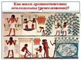 Как жили древнеегипетские земледельцы (ремесленники)?