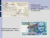 Израильские продуктовые карточки времен создания государства. Израильский шекель в гиперинфляцию 1980-х