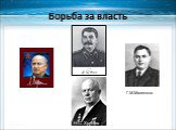 Борьба за власть Г.М.Маленков Н.С. Хрущев