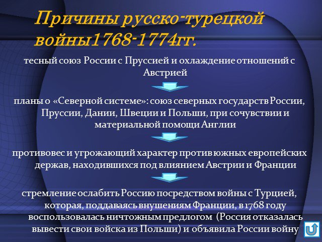 Русско турецкая 1768 1774 причины