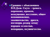 Сравним с объяснением В.И.Даля. Смута – тревога, переполох, крамола, возмущение, восстание, общее неповиновение, замешательство, дрязги, наговоры, раздор между народом и властью, непорядок, наушничество.