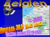 Belgien Площадь 30,5 тыс км2. Численность населения 10,29 млн человек. BRUSSEL