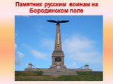 Памятник русским воинам на Бородинском поле