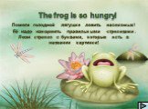 Помоги голодной лягушке ловить насекомых! Её надо накормить правильными стрекозами. Лови стрекоз с буквами, которые есть в названии картинки! The frog is so hungry!