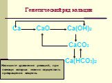 Генетический ряд кальция. Са СаО Са(ОН)2 СаСО3 Са(НСО3)2. Напишите уравнения реакций, при помощи которых можно осуществить превращения веществ.