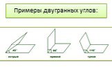 Примеры двугранных углов: