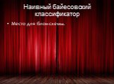 Наивный байесовский классификатор. Место для блок-схемы.