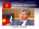 Президент Кыргызстана. Алмазбек Атамбаев