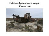 Гибель Аральского моря, Казахстан