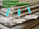 РЕАЛИЗАЦИЯ ПУБЛИЦИСТИЧЕСКОГО СТИЛЯ. ПЕРИОДИЧЕСКАЯ ПЕЧАТЬ. ТЕЛЕВИДЕНИЕ, РАДИО. ПОЛИТИЧЕСКИЕ ВЫСТУПЛЕНИЯ