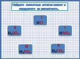 Найдите кислотные остатки кислот и определите их валентность. I HСl I HNO3 II H2SO4 III H3PO4 II H2СО3