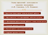 Этапы проектной деятельности младших школьников (А.И. Савенков, А.М. Новиков):
