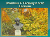 Памятник С.Есенину в селе Есенино