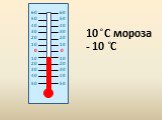 10 C мороза - 10 C