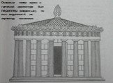 Основным типом храма в греческой архитектуре был периптер (оперенный), то есть окруженный по периметру колоннами