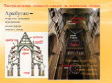 Аркбутан – открытая полуарка, передающая на контрфорс тяжесть свода. Центральный неф собора в Реймсе имеет высоту 38 метров. Распределение тяжести сводов на выносные опоры