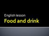 Food and drink English lesson