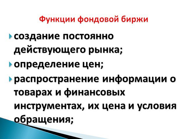 Фондовая биржа презентация 10 класс экономика