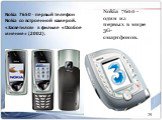 Nokia 7650 - первый телефон Nokia со встроенной камерой. «Засветился» в фильме «Особое мнение» (2002). Nokia 7600 - один из первых в мире 3G-смартфонов.