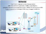 WiMAX  - протокол широкополосной радиосвязи (Worldwide Interoperability forMicrowave Access) -разработанный консорциумом (англ. WiMAX Forum) в июне 2001 года, и принятого в январе 2003 под стандартом 802.16.