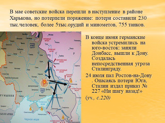 Презентация история 10 класс поражения и победы 1942 г предпосылки коренного перелома